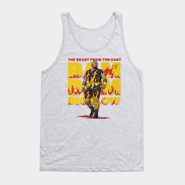 Bam Bam Bigelow Fire Tank Top by MunMun_Design